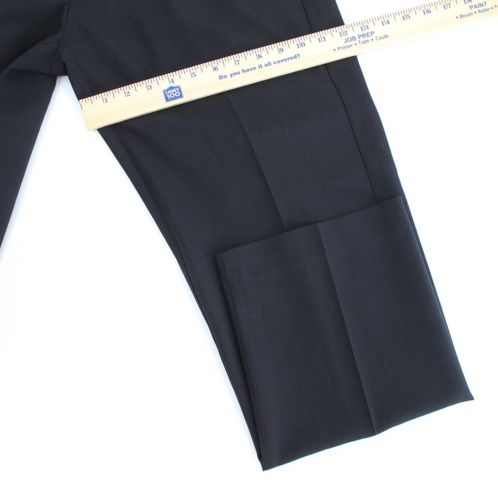 GAP Classic Flat Front Trousers Black Men's Size 33x30 Tailored Office Pants - Picture 14 of 14